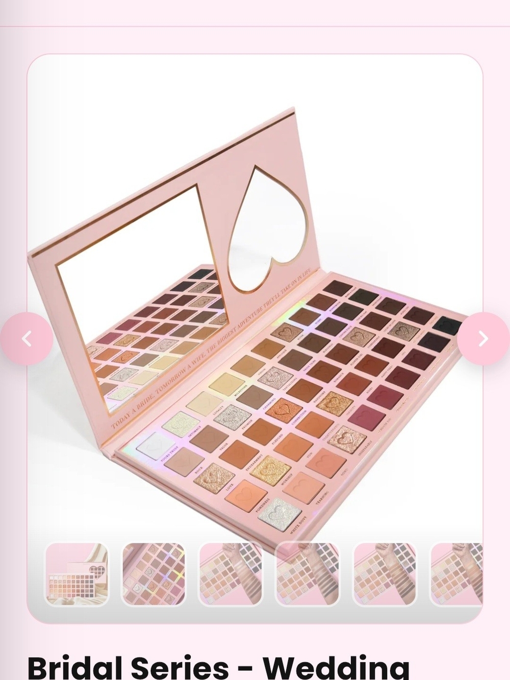 Bridal Series Eyeshadow Palette - Pink Neutral & Shimmer Shades